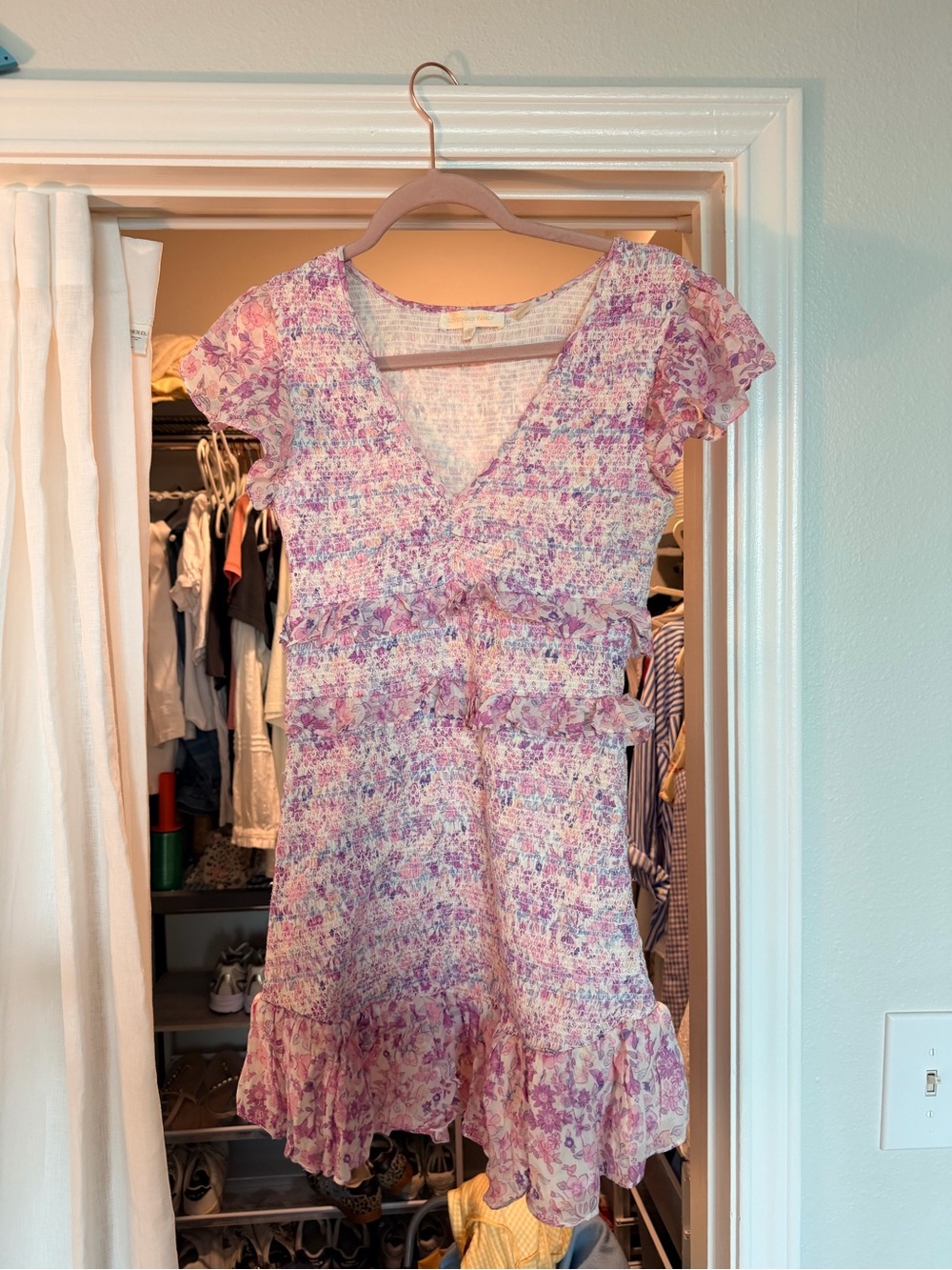 LoveShackFancy Floral Mini Dress